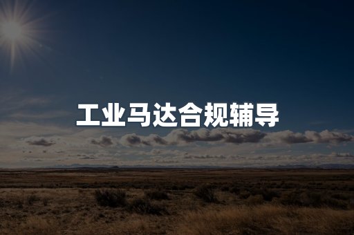 工业马达合规辅导